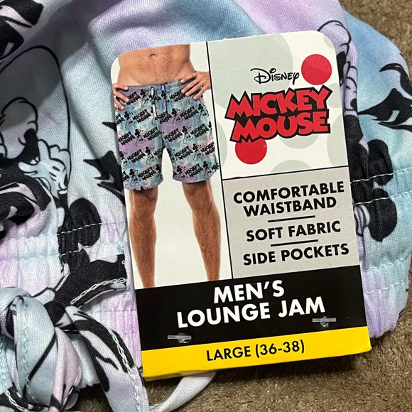 NWT Disney Tie Dye Mickey Mouse Men's Lounge Short Multiple Sizes - Picture 2 of 8
